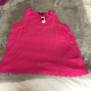 Pink scalloped tank top